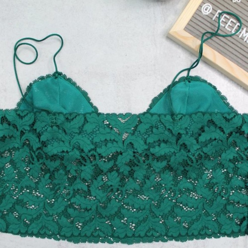 SOLD Free People Green Lace Strappy Bralette - Picture 6 of 6